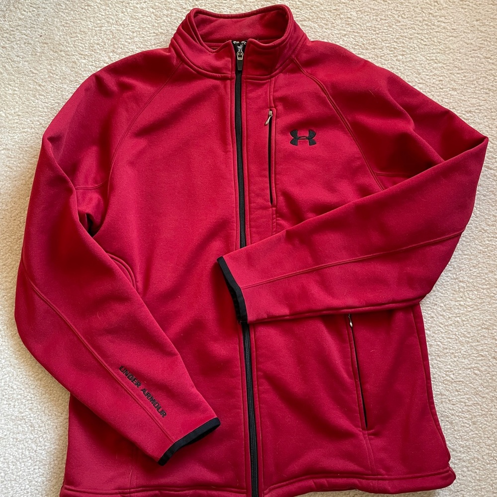 Under Armour Red Fleece-Lined Jacket